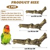 PINVNBY 3 Sizes Natural Bird Perches Wooden Parakeet Perches Bird