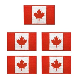 5Packs Canada Flag Patches for Backpack (Style A)