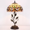 WXCFCD Tiffany Table Lamp Stained Glass Desk Lamp 12X12X19 Inches