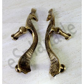 ESPLANADE - Designer Pair of Brass Door Handles (2 pcs) | Handle Sets | Door Pulls | Door Decor - 8" Inches