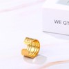 Oidea Gold Chunky Rings for Women: Minimalist Sun Rays Pattern