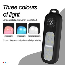 Chatthen Pocket Alarm, Alarm for Women on the Go, Running Lamp Jogging Self Defense Flashing Light, School Bag Light, USB Type-C Charging, for Children, Women and Seniors, Black, 1 Pack