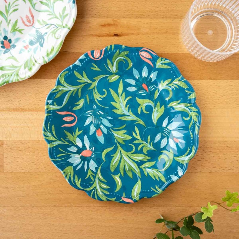 Tarhong TT20746576 Chinoise Ribbotanical Salad Plate, 9.1 inches (23 cm),