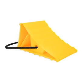Camco 44432 Calzo para Rueda sin Cuerda, calzo de Rueda con Cuerda, Amarillo, 1 Paquete