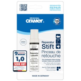 Cramer Reparatur Lackstift pergamon - hochwertiger Sanitärlack für Keramik, Emaille & Acryl. Ideal für Badewannen, Waschbecken & Fliesen - schnelle und einfache Ausbesserungen im Bad