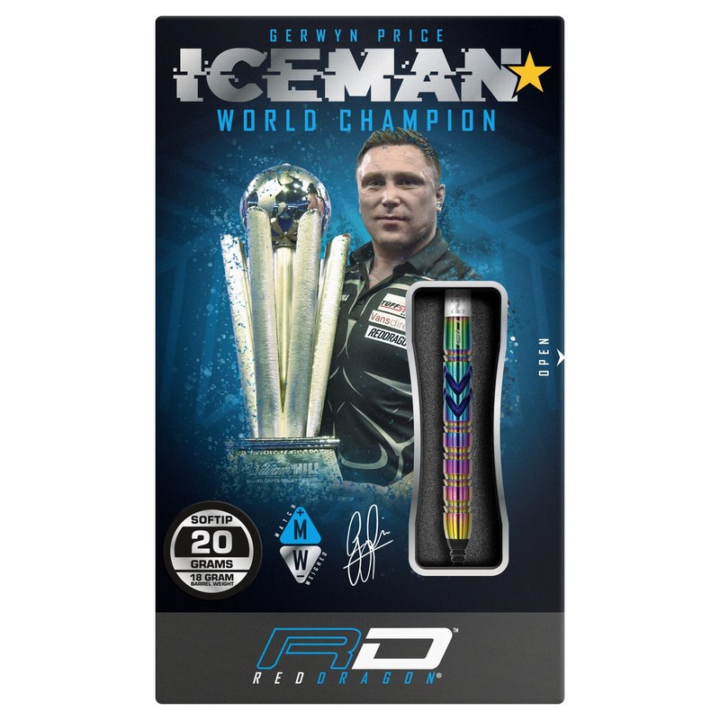 RED DRAGON Gerwyn Iceman Price Ionic 18 g Softip Premium