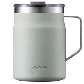 LocknLock Stainless Steel Double Wall Insulated with Handle, Lid, 16 oz, Mint Metro Mug - Color: Mint