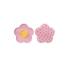 QWINEE Tapete para lamer para Perros y Gatos, comedero Lento con Forma de Flor para Perros y Gatos, Almohadilla para lamer para Perros, Alternativa Di
