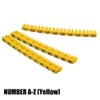 Pack of 260 2.5 mm Letters A-Z Cable Markers Yellow