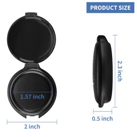 SAYEEC Fingerprint Ink Pad (Pack of 2), Thumbprint Ink Pad for Office Notary Supplies Identification Security ID Fingerprint Cards, Law Enforcement Fingerprint Kit Black Thumb Print Ink Pad Stamp Pad