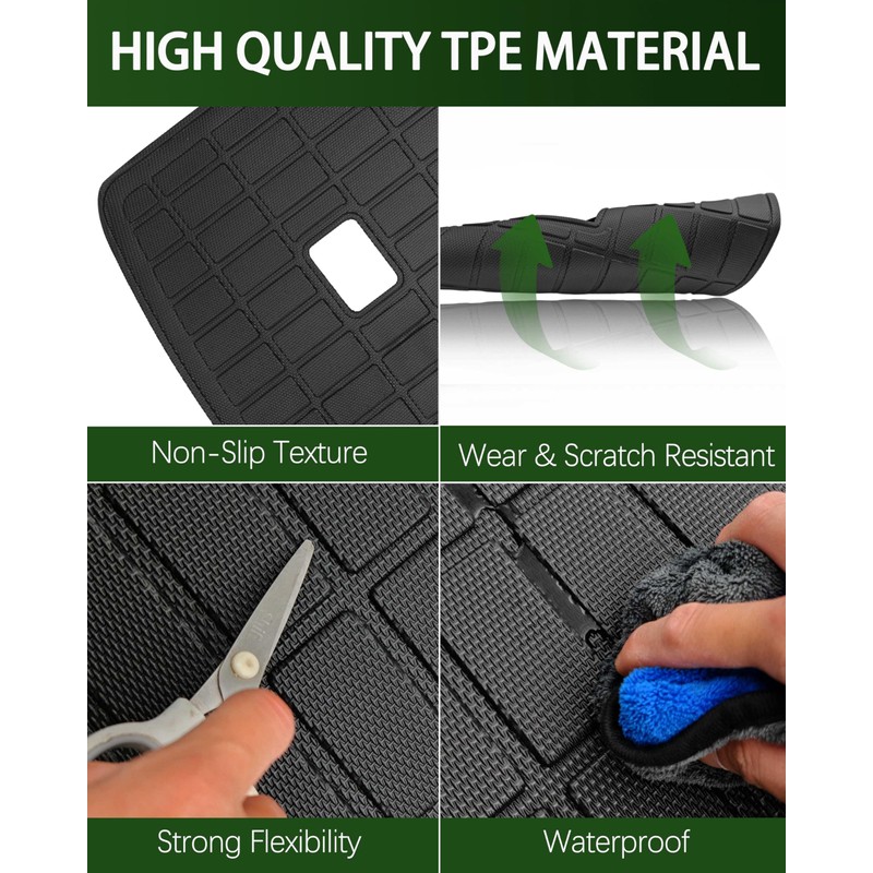 CaBYbigG Cargo Mat with Backrest Cover Cargo Liners for Toyota