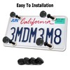 Black Anti Theft License Plate Screws- Rustproof Stainless Steel Security