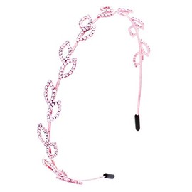 Rosemarie Collections Women's Stunning Petite Leaf Detail Crystal Rhinestone Fashion Bridal Headband (Rose Gold Tone)