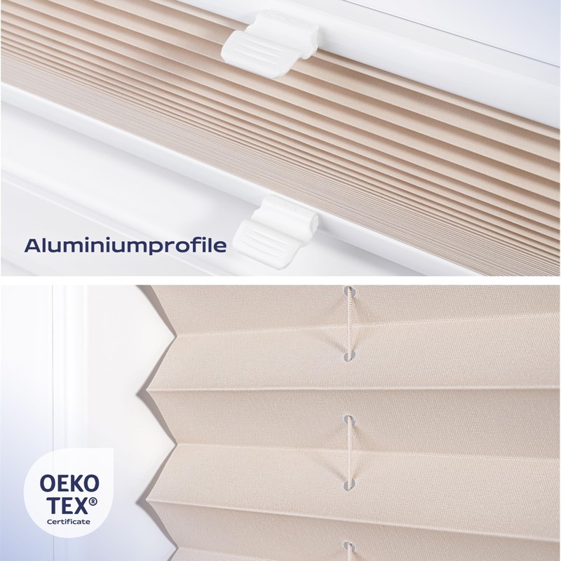 Shadoo Home® - Premium Pleated Blind with Drilling to Measure,