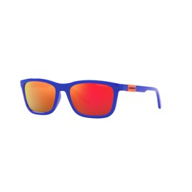 ARNETTE AN4315 Teen Speerit - anteojos de sol cuadradas (51 mm), Full Royal Blue/Brown Mirrored Orange, 51 mm