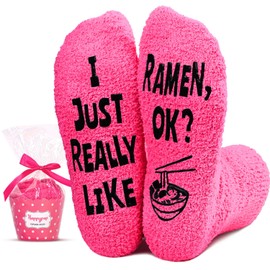 HAPPYPOP Ramen Gifts Ramen Noodle Gifts - Funny Ramen Socks Noodle Socks, Cupcake Gifts