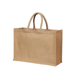 Jute Burlap Tote Bags with Handle | Natural Eco-friendly Reusable Grocery Bag | Totes for bridesmaids | By Yogi's Gift® (Pack of 5)