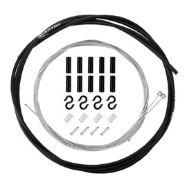 Huotflame Bicycle Brake Cable and Shift Cable Set - ** Universal Bowden Cable Bicycle Replacement Parts Kit with Outer Shell and End Caps - Compatible with Mountain Bike Road Bike BMX Folding Bike