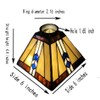 HUIMEIJU Tiffany glass shade, stained glass square shade, geometric pattern