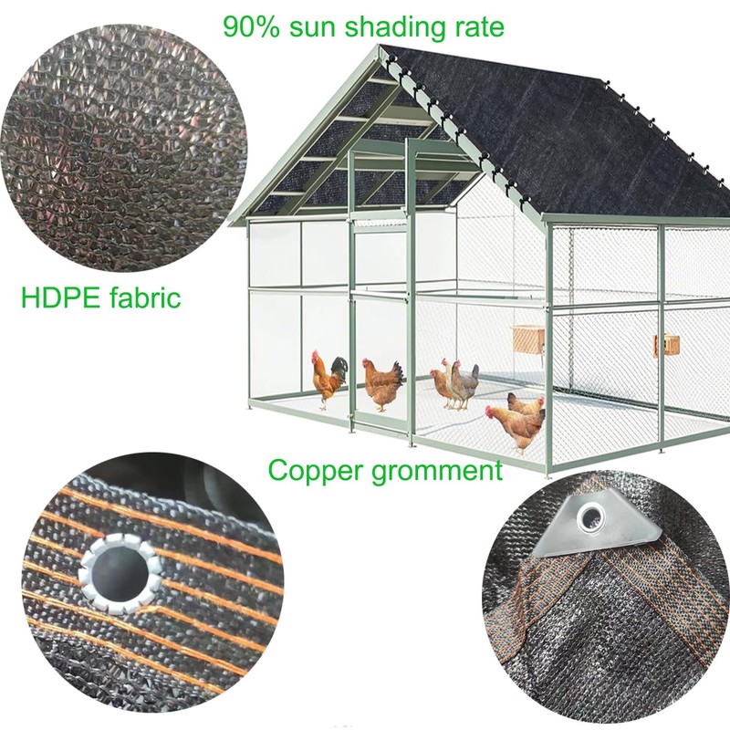 Chicken Coop Sun Shade Net, 90% UV Block 11.5x6.6 FT