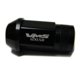 VMS Racing 12x1.5 16PC Piece Black Open End Lightweight Aluminum Racing Lug Nuts Compatible with Honda Civic Si Ex Lx Dx 2006-2019 with 4 Lug Wheel Pattern