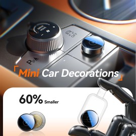 Cleviton Cleviton Wireless Carplay Adapter, 60% Smaller, 3X Auto-Connect, No Latency, Plug&Play, Bluetooth&WiFi, for Apple Carplay Wireless Adapter, Mini Dongle for iphone 5~16 & 927+ Cars, USB A/C, Deep Black