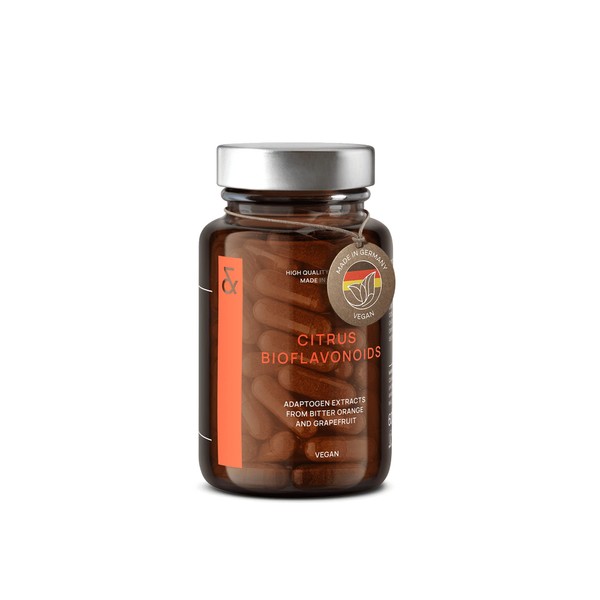 Citrus Bioflavonoids Complex with Diosmin Hesperidin and Naringin - Flavonoids Supplement Made from Bitter Orange and Grapefruit Extract - Circulation Booster - 60 Capsules - Made in Germany