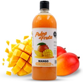 Pulpa de Fruta Mango 1lt Drac Valley Variedad de Sabores Naturales Ideal Para Cócteles Postres Dulces y Preparaciones Culinarias