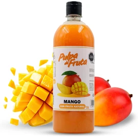 Pulpa de Fruta Mango 1lt Drac Valley Variedad de Sabores Naturales Ideal Para Cócteles Postres Dulces y Preparaciones Culinarias