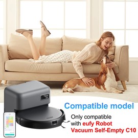 C10 Accessories, Replacement Parts Compatible with Eufy C10 Robot Vacuum Cleaner, 1 Set Main Brush, 4 HEPA Filter, 4 Side Brushes