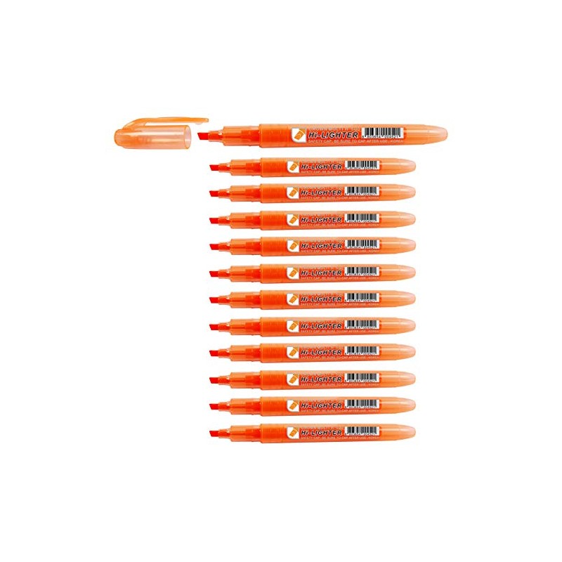 CROWN H-500 Highlighter Pens Chisel Tip Slim Highlighters - Pack