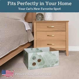 5609PETS Extra Large Cardboard Cat Scratcher with Refillable Double-Sided Scratch Pad, No‑Mess Cat Scratching Box for Indoor Cats