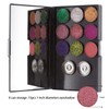 Allwon Leere magnetische Lidschatten-Make-up-Palette mit 15-teiliger klebender leerer Palette Metallaufkleber