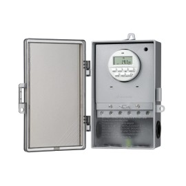 DEWENWILS Pool Pump Timer, Outdoor Digital Timer Box 2HP 40A 120-277 VAC, 7-Day