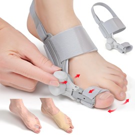 JUMUR Bunion Corrector for Men & Women, Left Foot Big Toe Straightener, 3-in-1 Complete Set of Relief, Bunion Splint for Bunion Fix, for Bunions and Hallux Valgus (Left Foot)