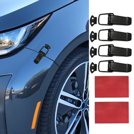 RGOAANC 4PCS Car Bumper Clip Hasp, Bumper Holder Clips, Durable Auto Bumper Security Hook Lock Clips, Car Accessories Front Rear Bumper Fastener Kit Universal for Car (Black, Large)