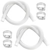 2 Pack 1-1/4 Inch x 3ft Foot Long White Above