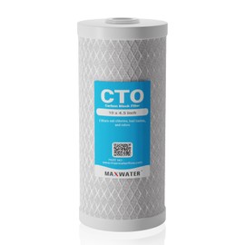 Max Water 10 x 4.5 Whole House Water Filter System Replacement CTO Cartridge | Premium Coconut Shell 5 Micron Activated Carbon | Compatible with FXHTC, FC15B WFHDC8001 CB-BB-10 EP-BB CTO10BB (1 Pack)