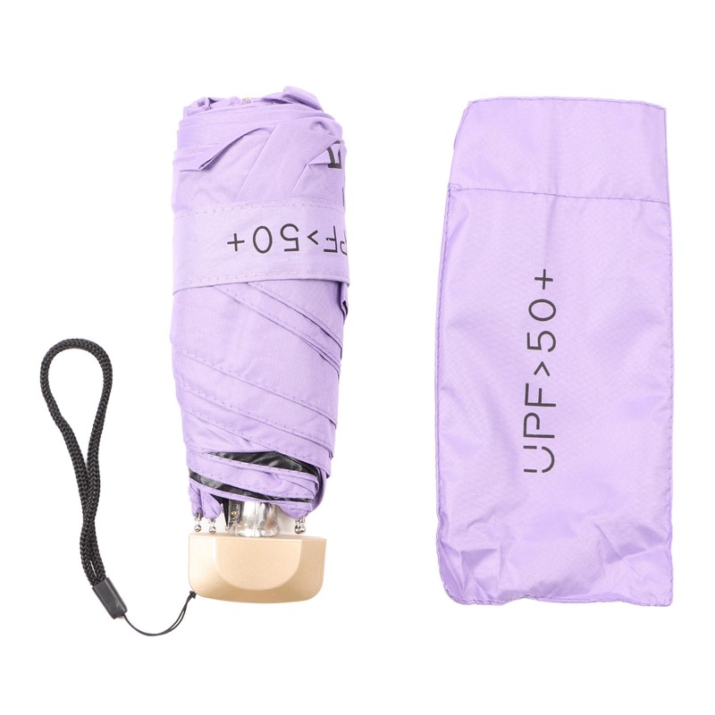 6 Ribs Umbrella Sun Protection UPF50 Impact Cloth Portable Folding
