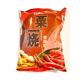 3 Pack Calbee Grill-A-Corn( Hot & Spicy Flavoured)80g Each And 3 Mustard Green Peas