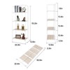 Crofy No Assembly Folding Bookshelf for Living Room, 4 Tier