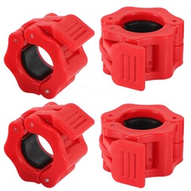 TKY Barbell Collar Barbell Clip Barbell Plate Stop Fixing 28mm Set of 4(Red)