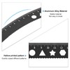 PATIKIL Triangle Ruler Set, 6 Inch Metric Aluminum Ruler, 45°