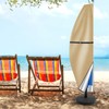 Teynewer Parasol Cover Waterproof, Cantilever/Straight Parasol Protective Covers with Telescopic