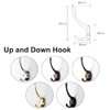 SEIWEI Matte Black Up and Down Hook Coat Hooks Wall