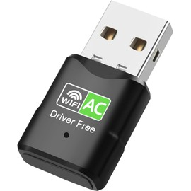 USB WLAN Stick, AC600Mbit/s USB WLAN Adapter DualBand (433Mbps 5GHz/150Mbps 2.4GHz) with Built-in Driver, USB WiFi Adapter