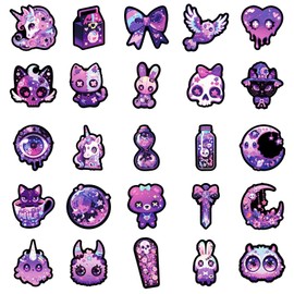 50PCS Stickers for Gothic,Punk Stickers,Teens Boys and Girls Sticker Pack Vinyl Skateboard Guitar Door Laptop Luggage Car Bike Water Bottle Birthday Party Supplies Stickers