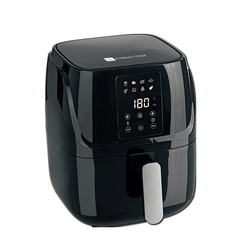 CULINARY CHEF 3L / 3.2-qt Digital Control Air Fryer, Black,