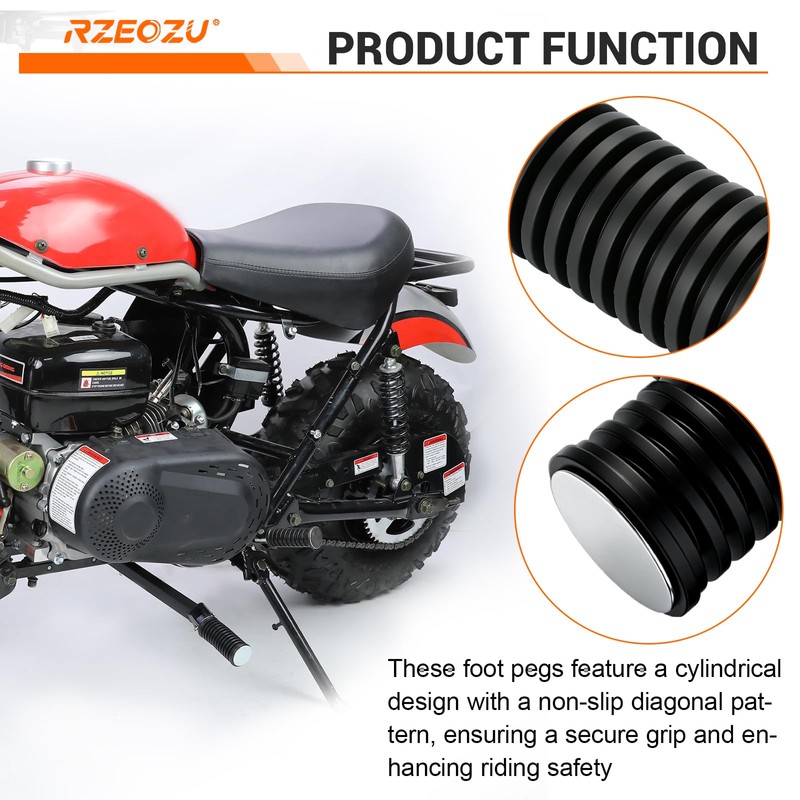 RZEOZU Mini Bike Foot Pegs Mount Bracket Repositioning for MB200