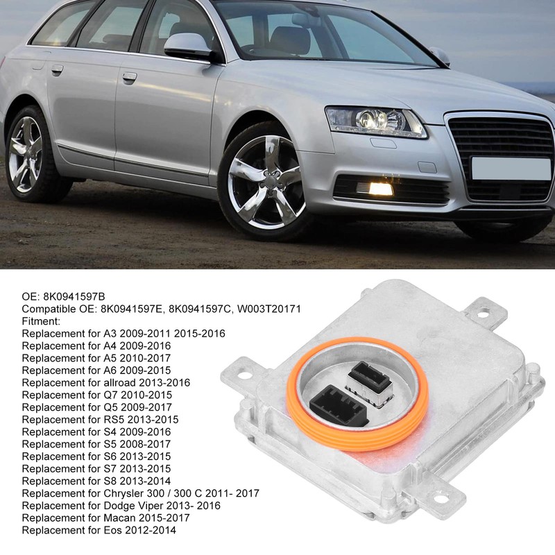 Aramox 8K0941597B Metal & Rubber & ABS Xenon Headlight Ballast,